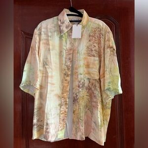 Collina Strada Chrysanthemum Market Button-Up Shirt (NWT)